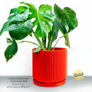 Mid-Century Ribbed Planter