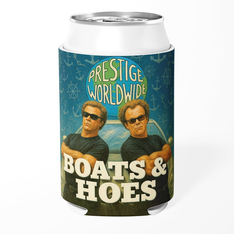 Step Brothers Inspired Prestige Worldwide "Boats and Hoes" Can Cooler