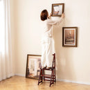 Multifunctional 3-in-1 Ladder Chair Display Plant Stand for Library Kitchen Office by LJGDeals