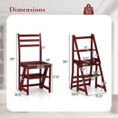 Multifunctional 3-in-1 Ladder Chair Display Plant Stand for Library Kitchen Office by DirectDeals