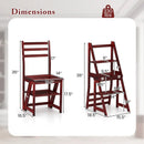 Multifunctional 3-in-1 Ladder Chair Display Plant Stand for Library Kitchen Office by LJGDeals