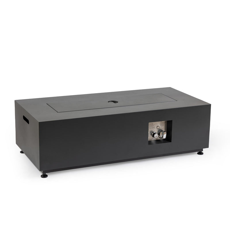 Rectangular Metal LED Firetable with LED Accent - Outdoor, photo 5 of 7
