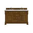 James Martin Brookfield 60" Double Bathroom Vanity, Honey Oak