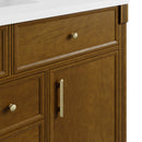 James Martin Bellshire 120" Double Bathroom Vanity, Honey Oak