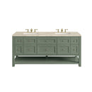 James Martin Breckenridge 72" Double Bathroom Vanity, Smokey Celadon