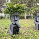 GobekUsa Easter Island Statue Sculpture Outdoor Decorative Resin Figurine