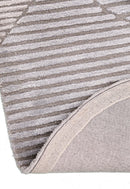 Stone Modern Ripple Lines Gray and Lilac Hand Tufted 5x7 Wool Rug