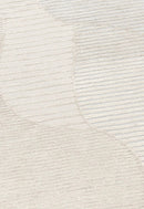 Stone Modern Silver and Beige Ripple Hand Tufted 5x7 Wool Rug by The Rug Decor