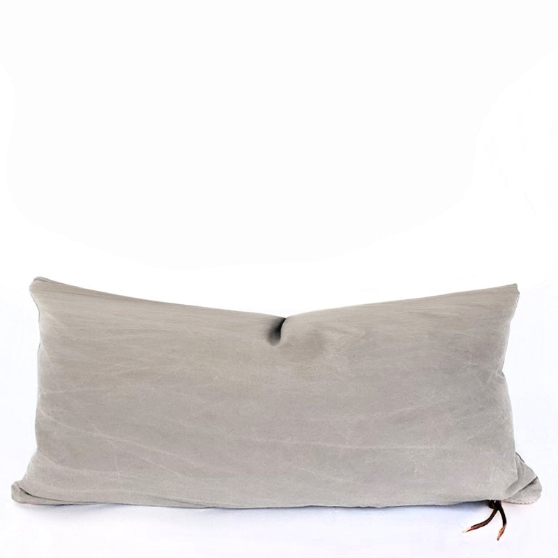 Stone Washed Light Grey Accent Pillow