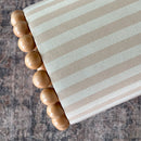 Striped Upholstered Stool Ottoman by Decor Steals