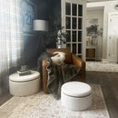 Stowaway Chic Boucle Ottomans, Set of Two by Decor Steals