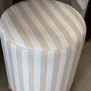 Striped Upholstered Stool Ottoman by Decor Steals