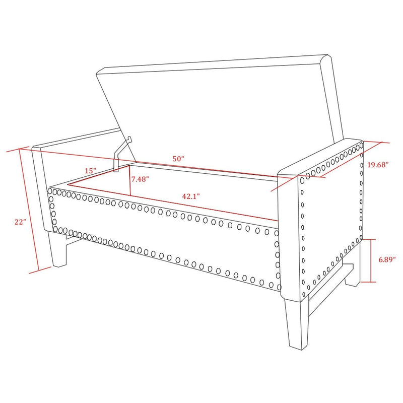 Columbus Linen Storage Bench