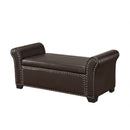 Noah PU Leather Storage Bench