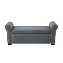 Noah PU Leather Storage Bench