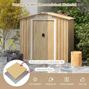 6 x 4 Feet Galvanized Steel Storage Shed with Lockable Sliding Doors by LJGDeals