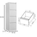 Metal 3 Drawer File Cabinet With Lock For Office Storage