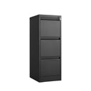 Metal 3 Drawer File Cabinet With Lock For Office Storage