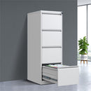 Metal 3 Drawer File Cabinet With Lock For Office Storage
