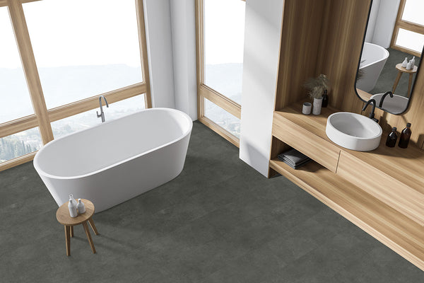 MSI Trecento®Stormbound Luxury Vinyl Tile, installed in a room