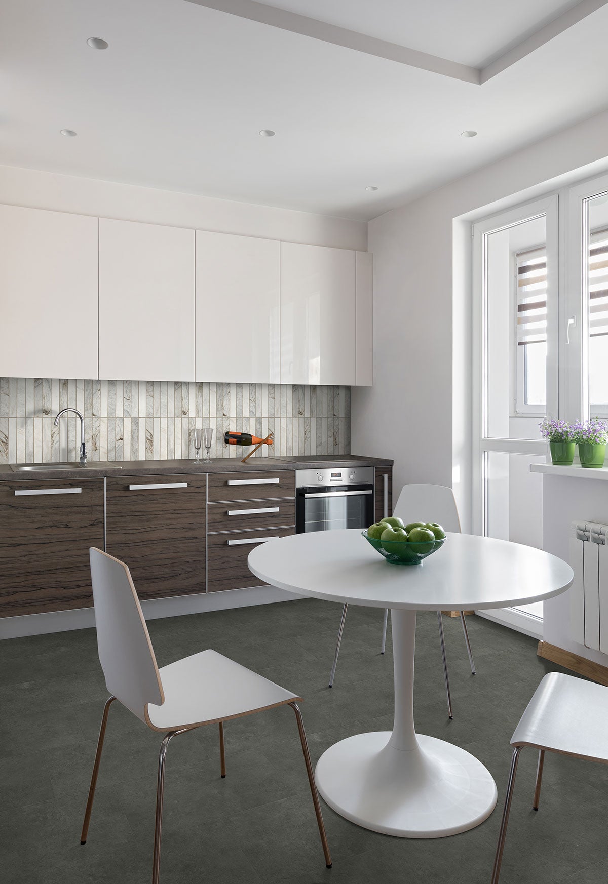 MSI Trecento®Stormbound Luxury Vinyl Tile, installed in a room