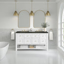 James Martin Breckenridge 60" Double Bathroom Vanity, Bright White