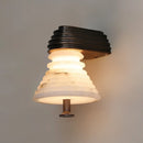 Strata Ribbed Alabaster Wall Sconce