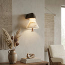 Strata Ribbed Alabaster Wall Sconce