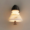 Strata Ribbed Alabaster Wall Sconce