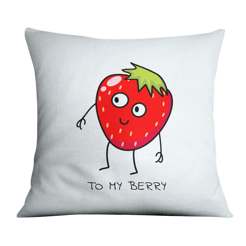 Straw to My Berry Cushion