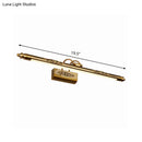 GobekUsa Streamlined Brass LED Wall Vanity Light with Curvy Arm - Contemporary Warm/White Lighting