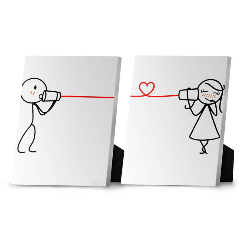 String Cup Love Desktop Canvas