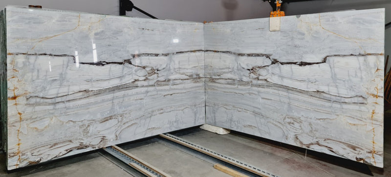 Stingray Bookmatching Polished Marble Slab