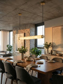 Strip Alabaster Chandelier