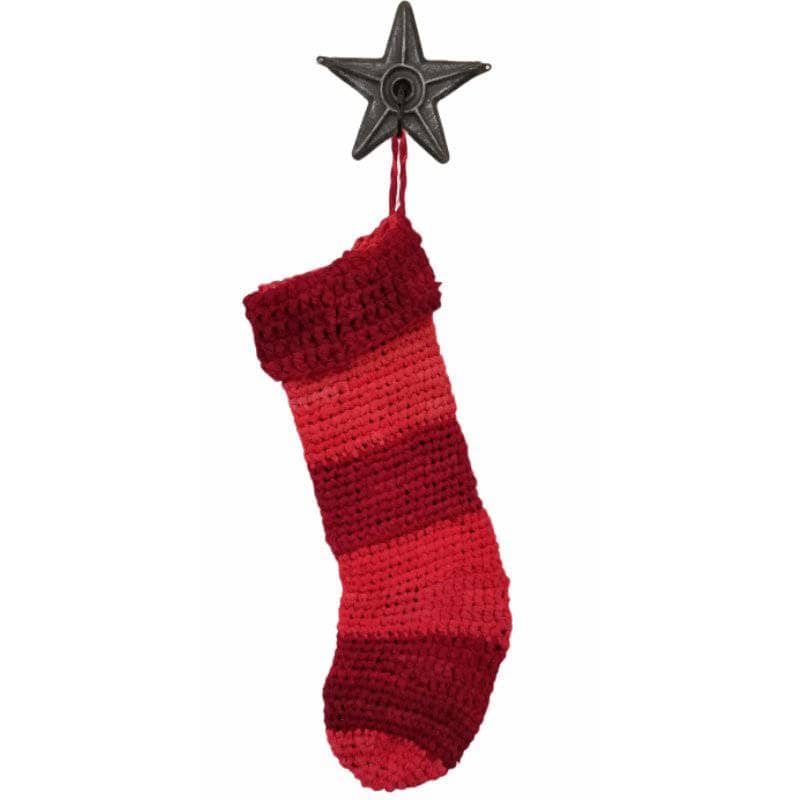 Striped Christmas Stocking Knit and Crochet Pattern