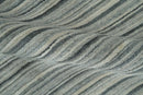 Striped Flatwoven 8x10 Ivory, Beige and Gray Scandinavian Hand Made Blended Wool Area Rug | KE15