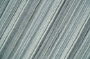 White Silver and Gray Striped Wool Area Rug 8x10 - Hand Made Scandinavian Flatwoven