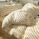GobekUsa Striped Quilt Set with Pillowcases and Sheet
