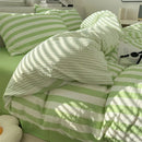 GobekUsa Striped Quilt Set with Pillowcases and Sheet