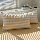 GobekUsa Striped Quilt Set with Pillowcases and Sheet