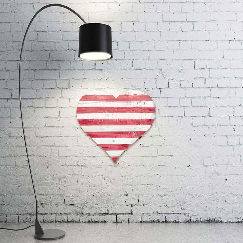 Striped Wooden Valentine's Day Heart