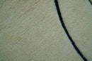 Cream And Black Hand Knotted Wool Area Rug Contemporary Minimalist Modern Design by The Rug Decor