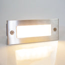STS02 12V Low Voltage Outdoor Recessed Stainless Steel Brick Wall Light 3000K Warm White Integrated LED Step/ Stair Lighting Fixture