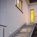 STS02 12V Low Voltage Outdoor Recessed Stainless Steel Brick Wall Light 3000K Warm White Integrated LED Step/ Stair Lighting Fixture