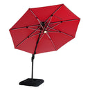 Fera - 10 Ft Round Umbrella w/ LED Bulb + 37" Large Base by Unique Piece Furniture