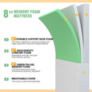 Forsythia - 8" E.King Green Tea Gel Memory Foam by Unique Piece Furniture