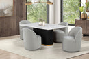Broager - Dining Swivel Chair, Light Gray by Unique Piece Furniture
