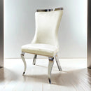 Basilicata - Chair, Silver/White (2/CTN) by Unique Piece Furniture