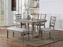 Laquila - 6 Pc Dining Table Set w/ Bench by Unique Piece Furniture