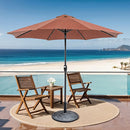 Soli - 9' Outdoor Umbrella w/ Auto Tilt + 21" Round Base by Unique Piece Furniture